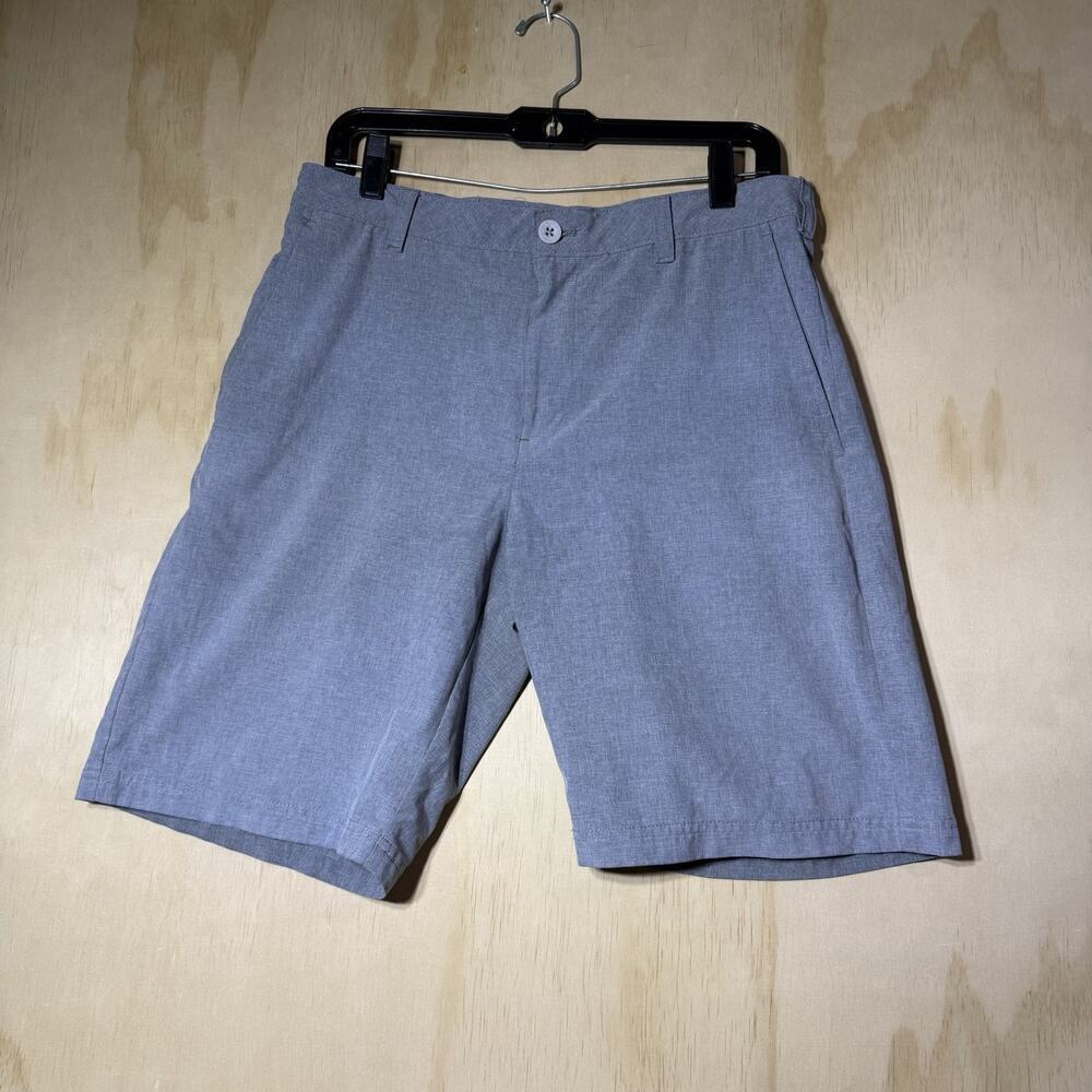IZOD Men’s Golf Shorts‎ 32 Gray Flat Front Stretch Performance Casual